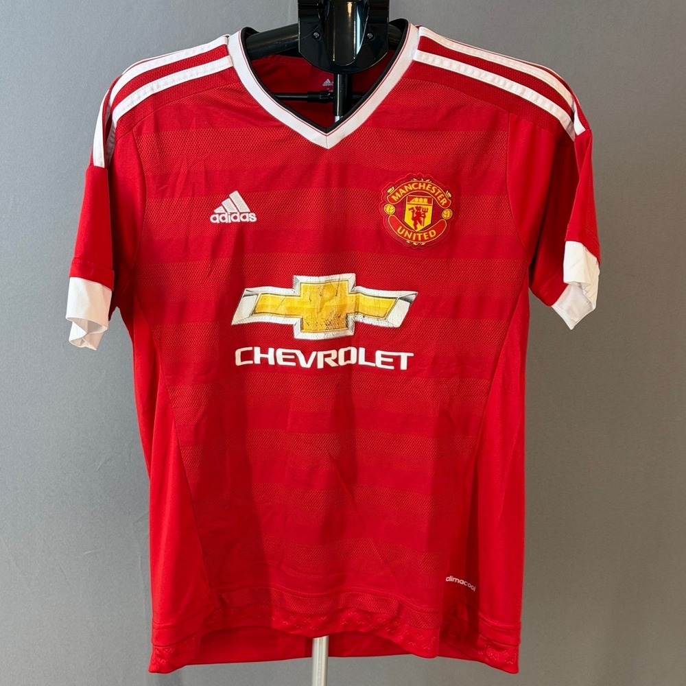 Adidas Manchester United Jersey Mens Medium Red Chevrolet Home Soccer Shirt